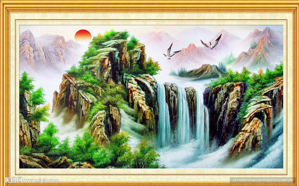 山水画 山水风景