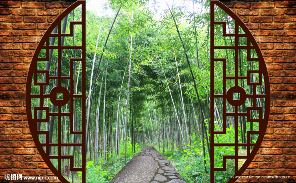 3d背景墙 竹林