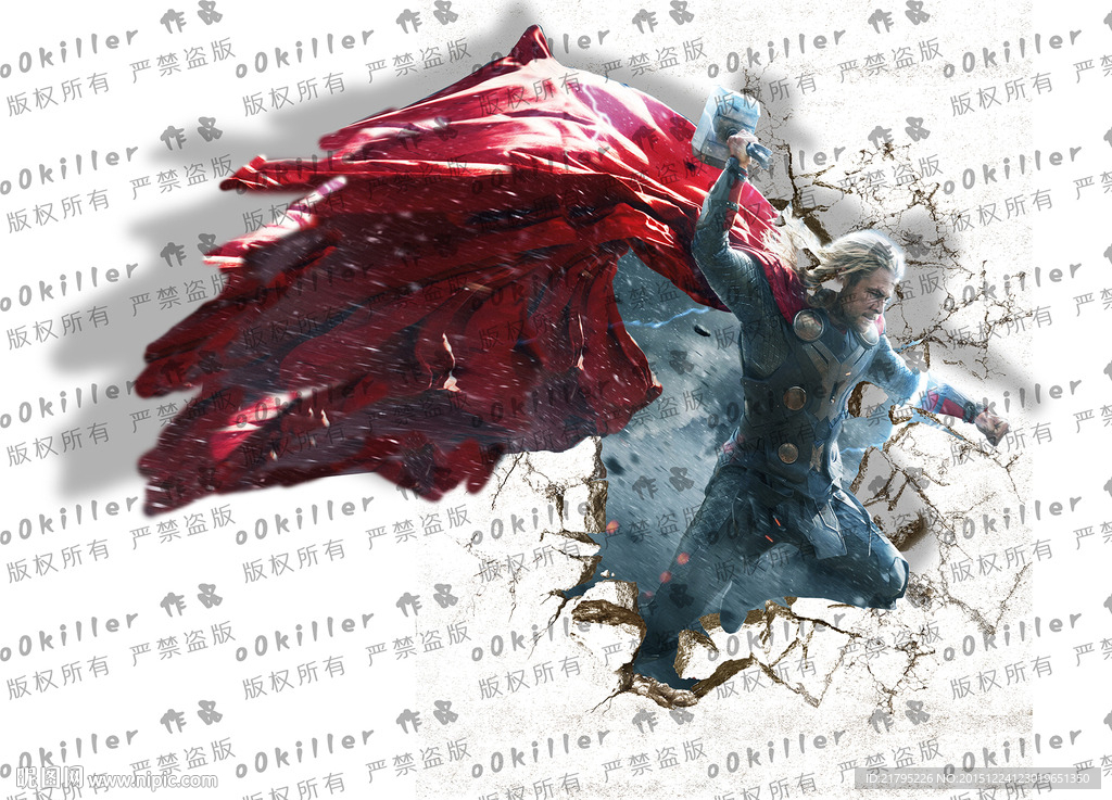 3D立体画  雷神托尔