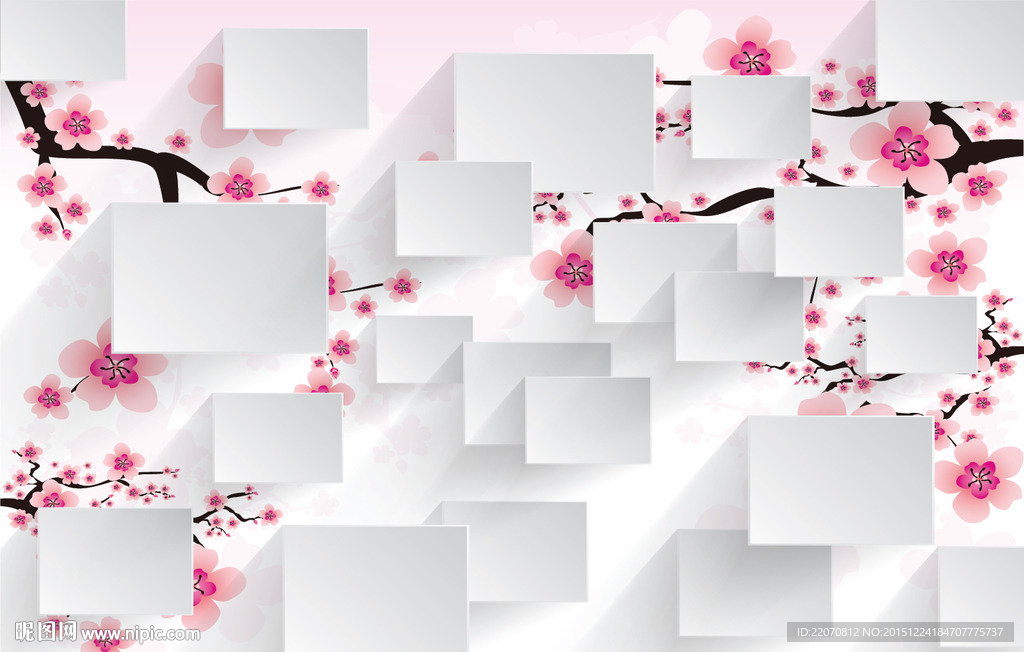 典雅梅花背景墙