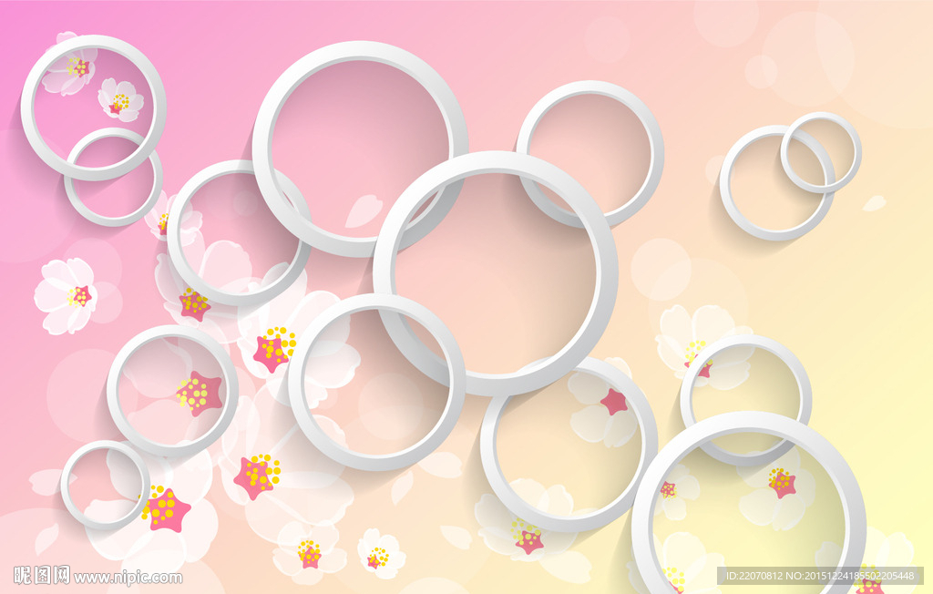 梦幻花朵背景花纹