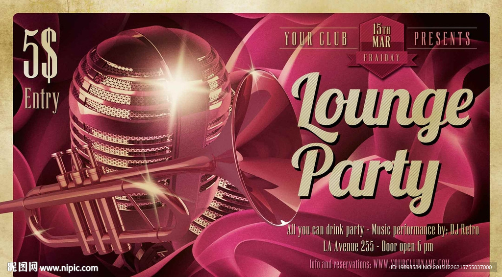 复古麦克风海报