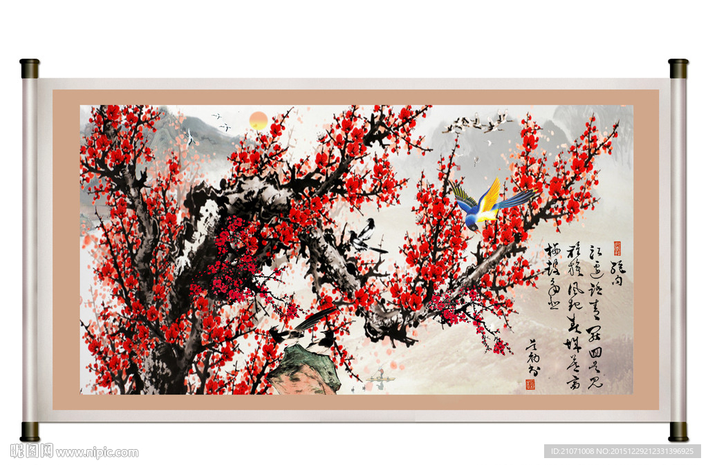 国画梅花
