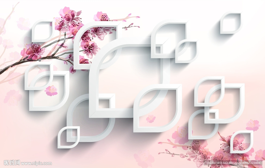 唯美花卉背景墙