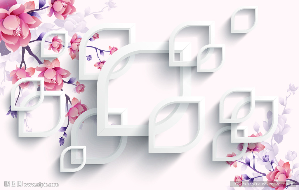 典雅花卉背景花纹