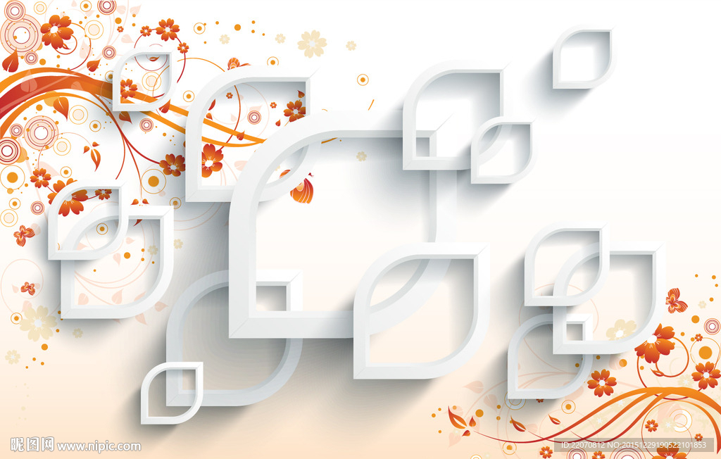 时尚欧式花纹背景墙