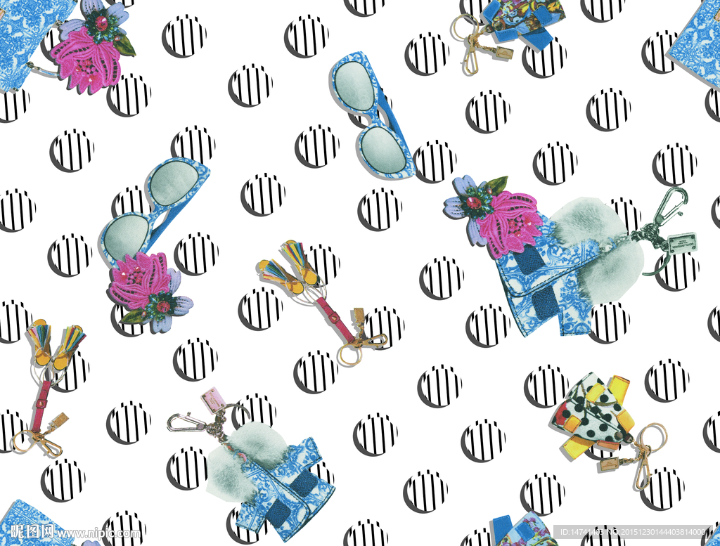 眼镜花朵图案