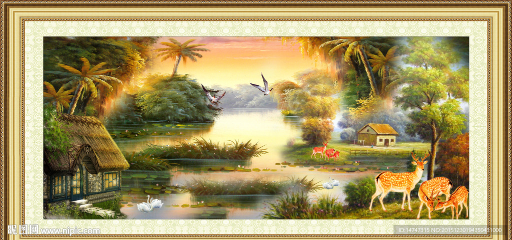 山水风景油画