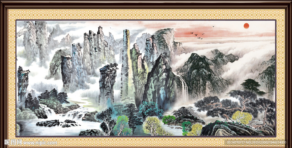 巨幅山水画