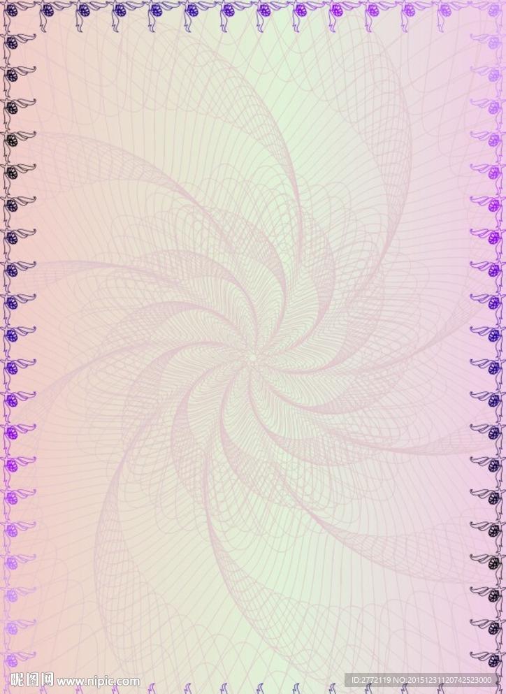 深褐浅花 加盟证书纹