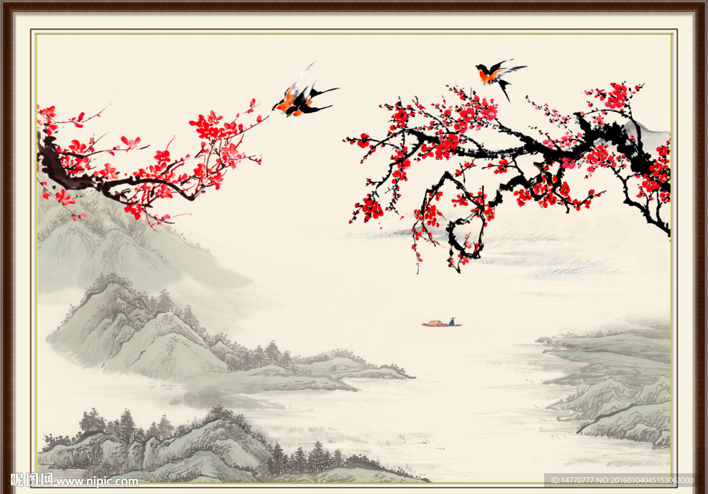 国画梅花