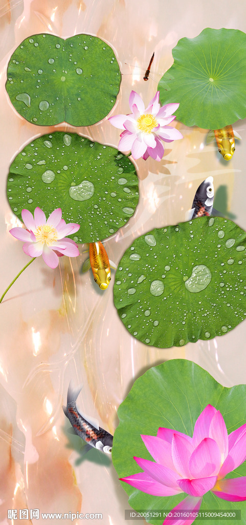 荷花玄关 3d地砖