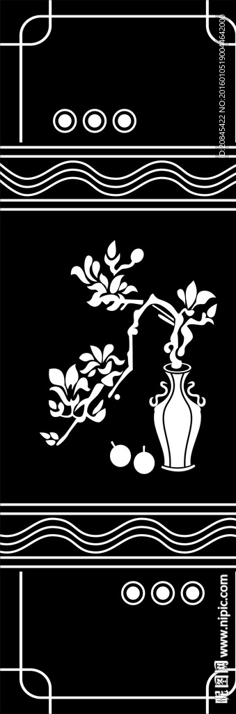 门图 玉兰 花瓶