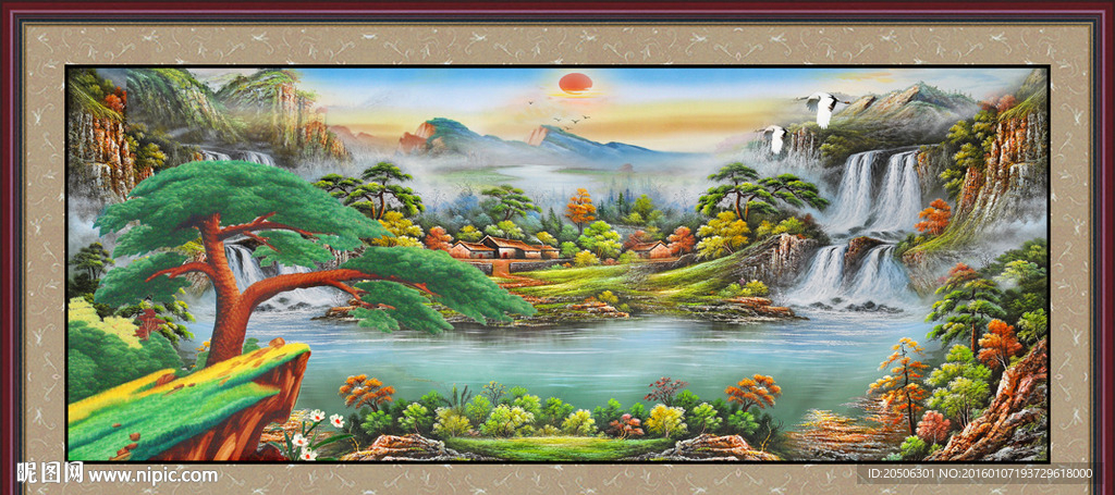 聚宝盆油画