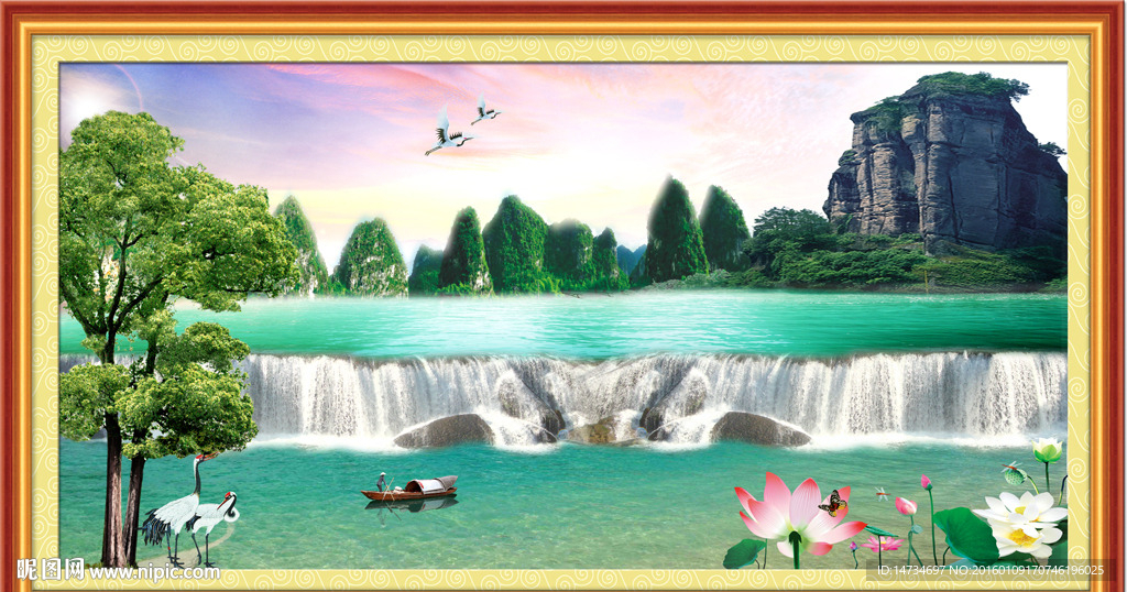 山水画 山水风景