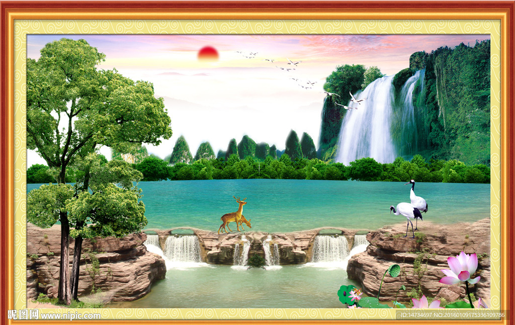 山水画 山水风景