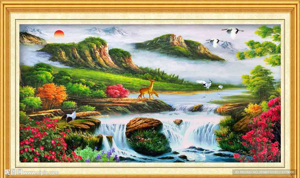 油画聚宝盆