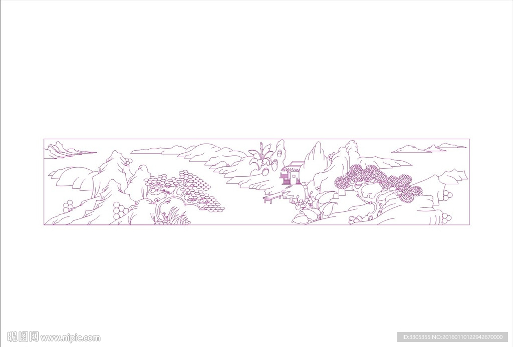 山水雕刻