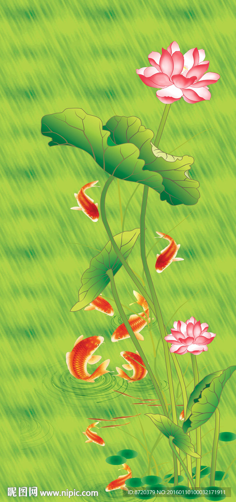 荷花背景墙