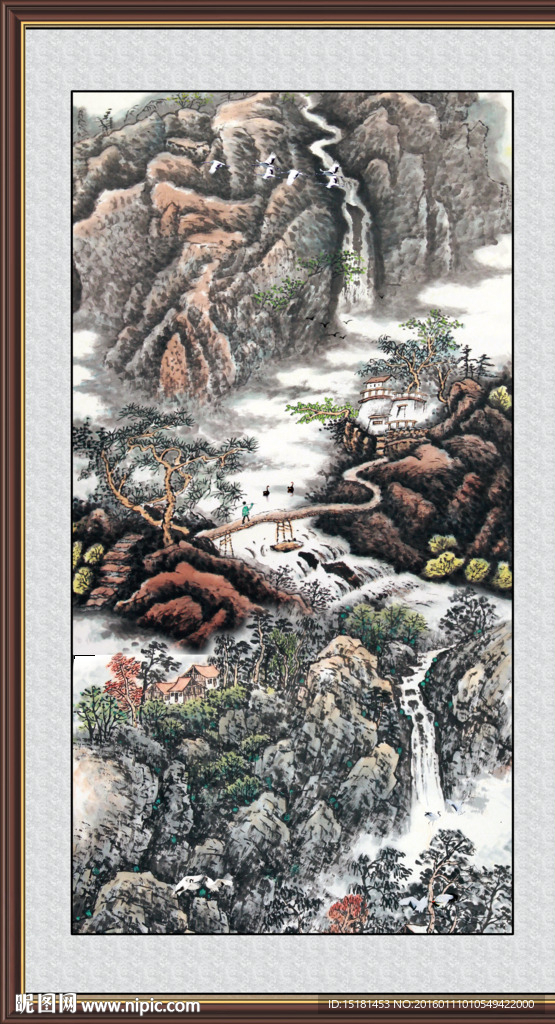 竖幅国画