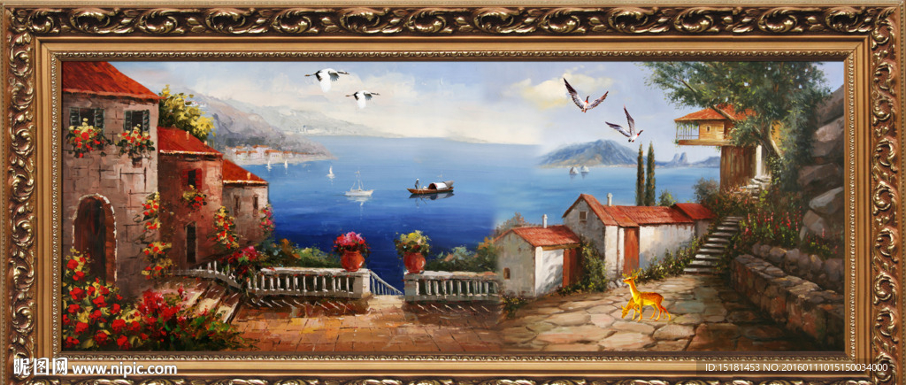 地中海油画