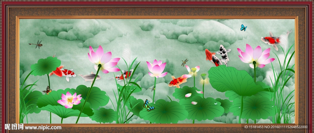 国画荷花