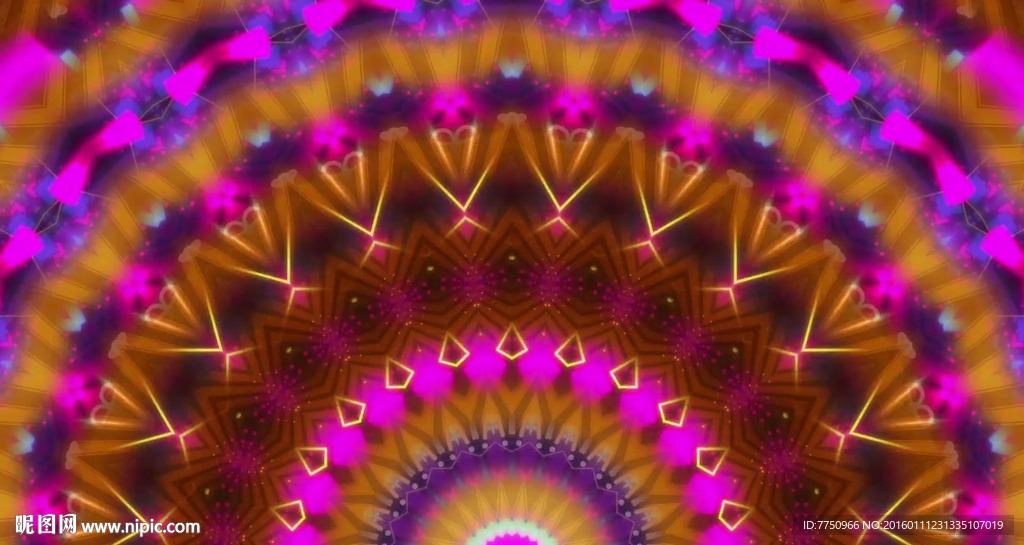 极品绚丽放射扇形花纹led