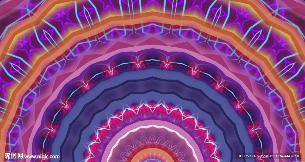 超赞极品绚丽颜色扇形放大led