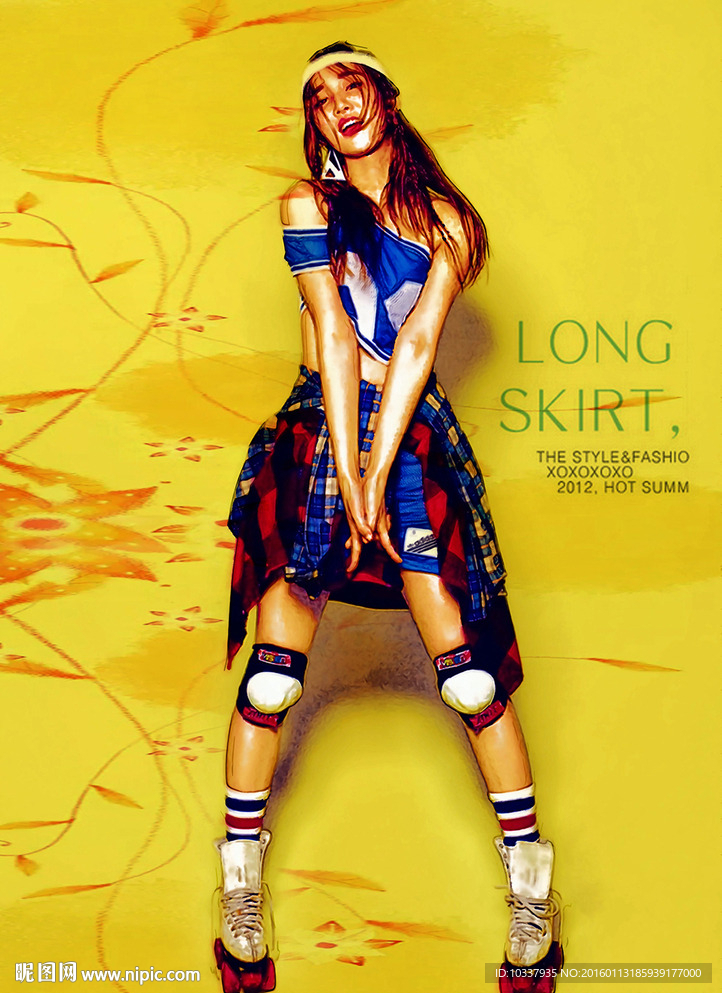 运动宝贝插画分层图