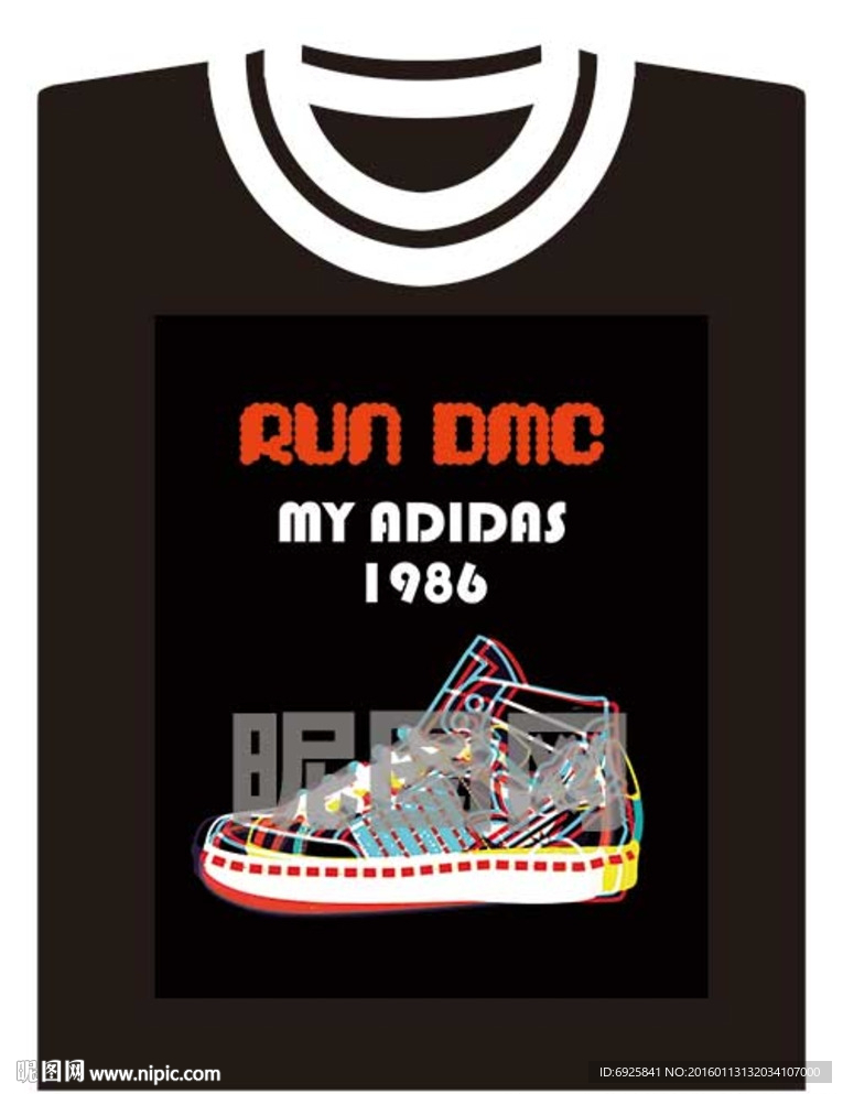 卡通t恤文化衫超酷图案矢量