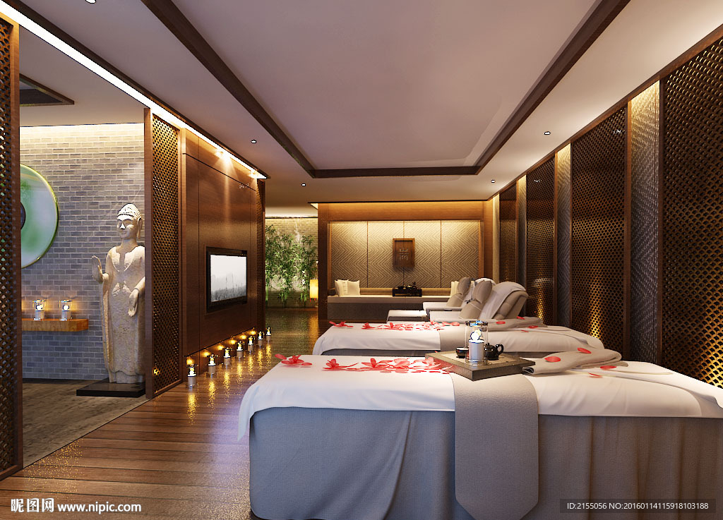 会所spa按摩房室内3d模型