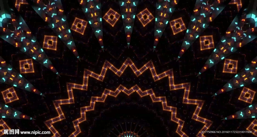 大气动感花纹扇形运动节奏led
