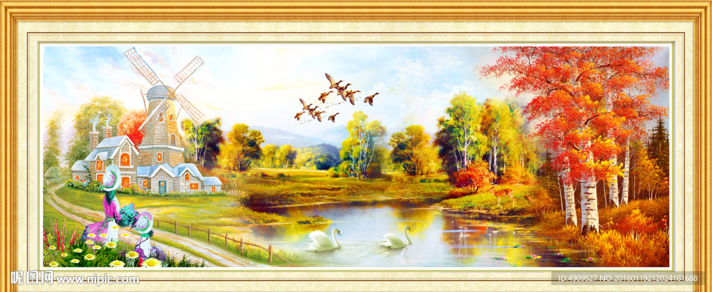 乡村油画