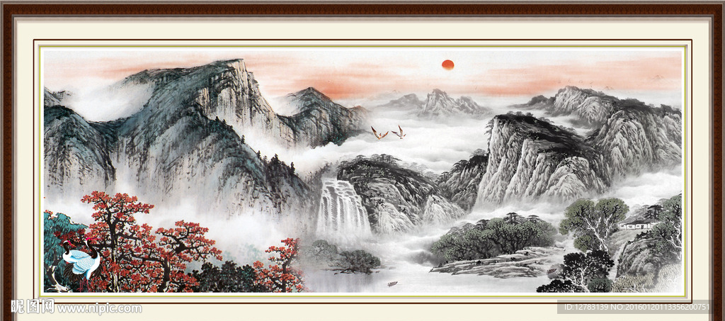 水墨山水画