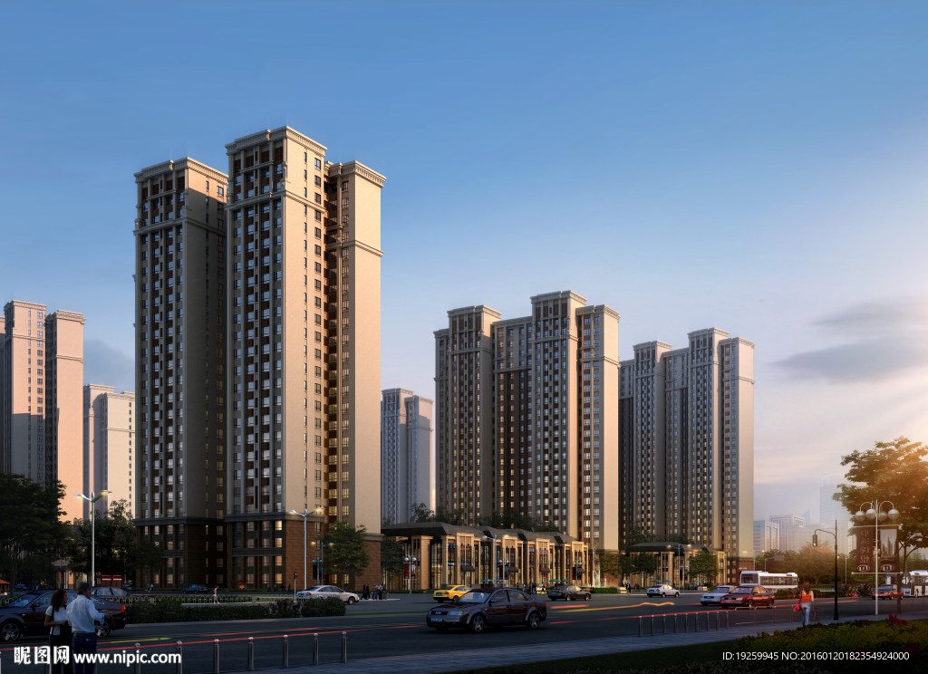 建筑效果图  住宅效果图