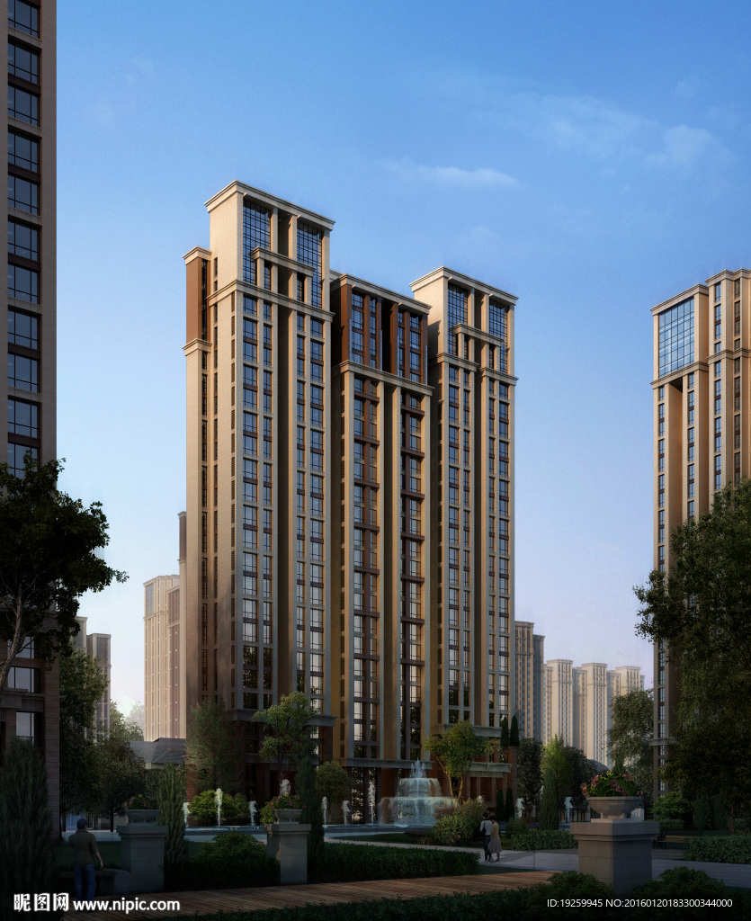 建筑效果图  住宅效果图