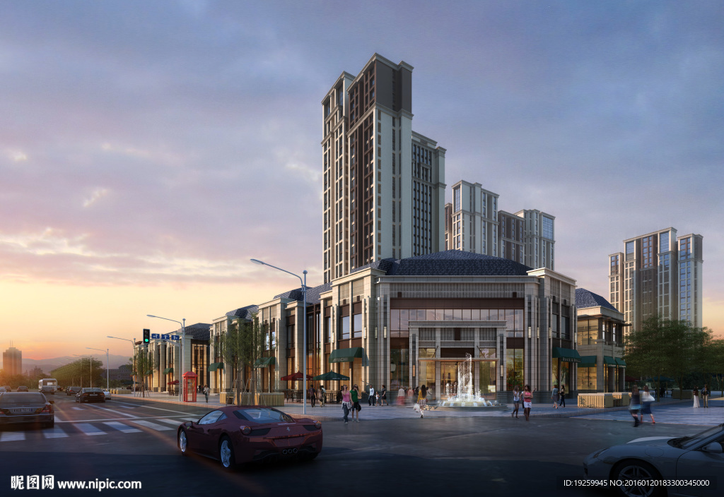 建筑效果图  住宅效果图