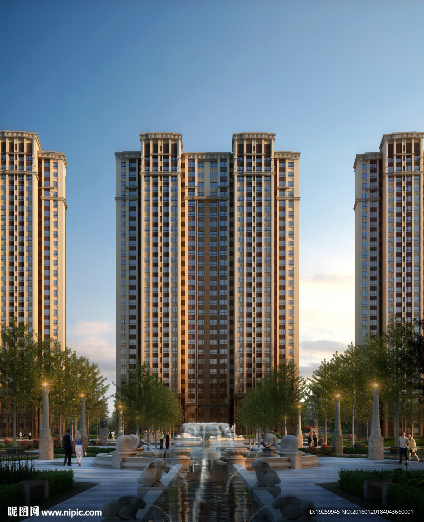 建筑效果图  住宅效果图