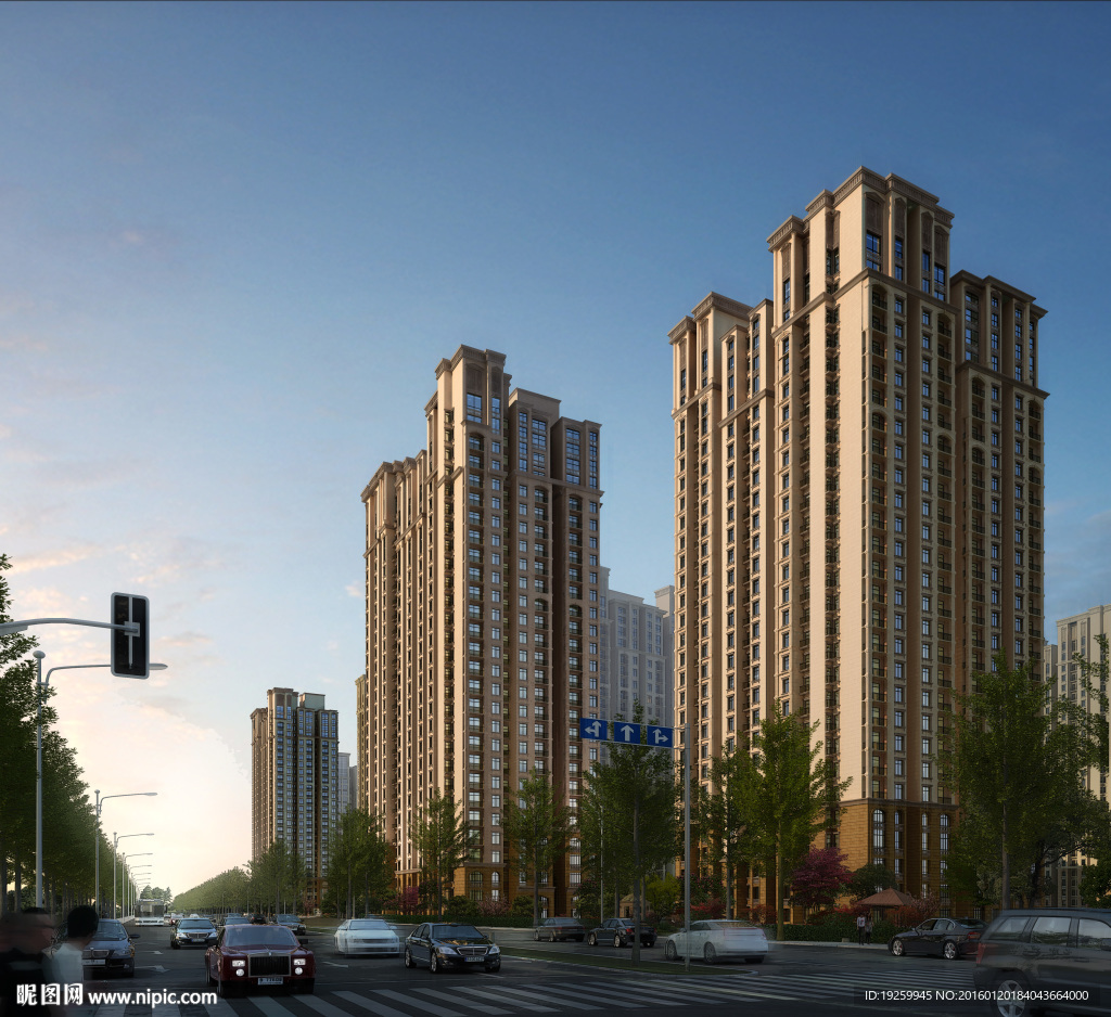 建筑效果图  住宅效果图