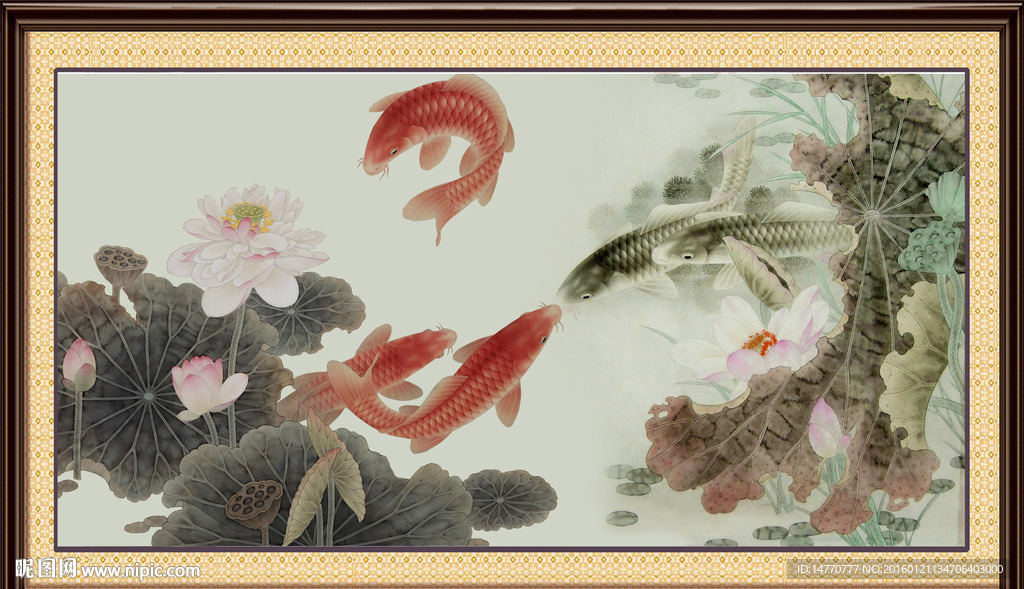 水墨荷花
