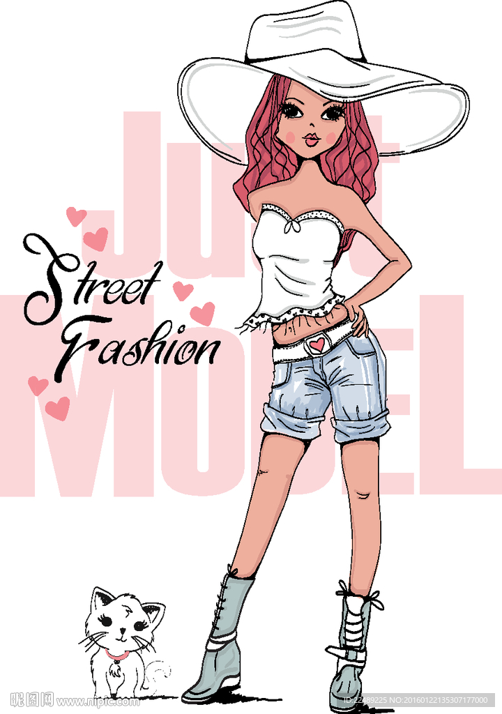 卡通美女（内含高清分层图）