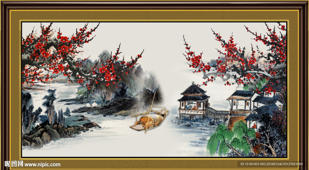 国画梅花