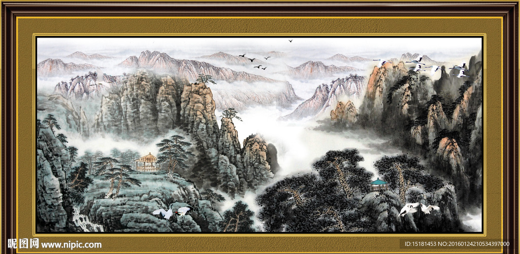 巨幅山水画