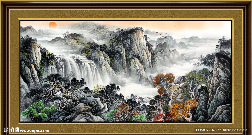 巨幅山水画
