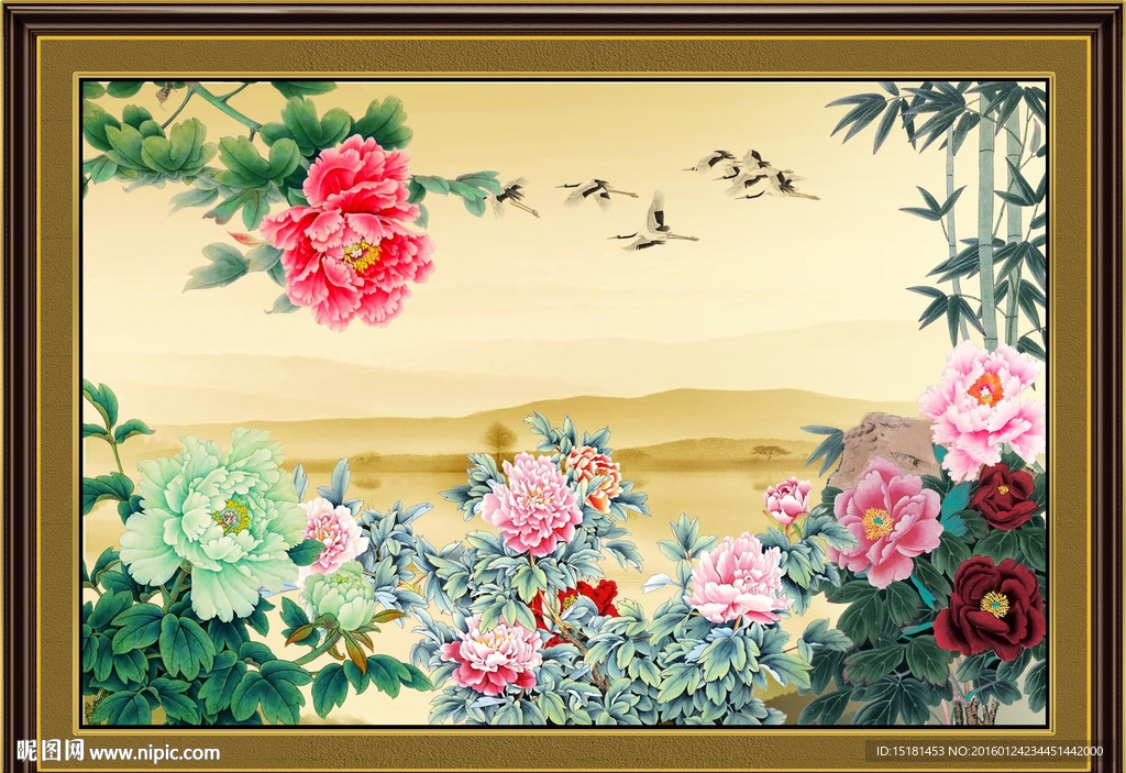 国画牡丹