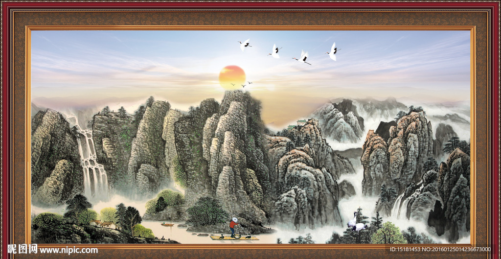 巨幅山水画
