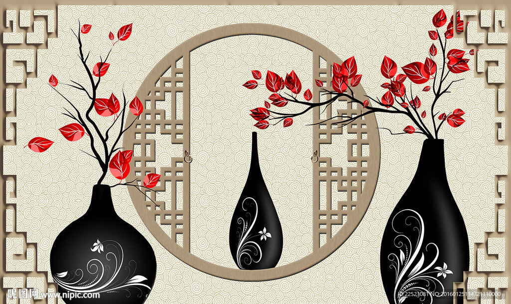 黑釉瓶子   背景图