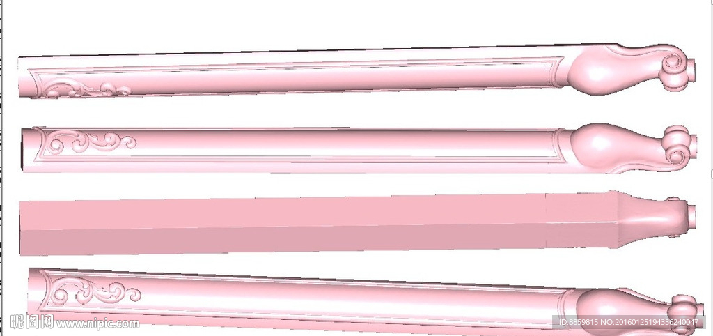 家具脚 立体图 3D图  ST