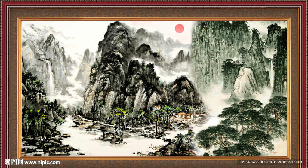 巨幅山水
