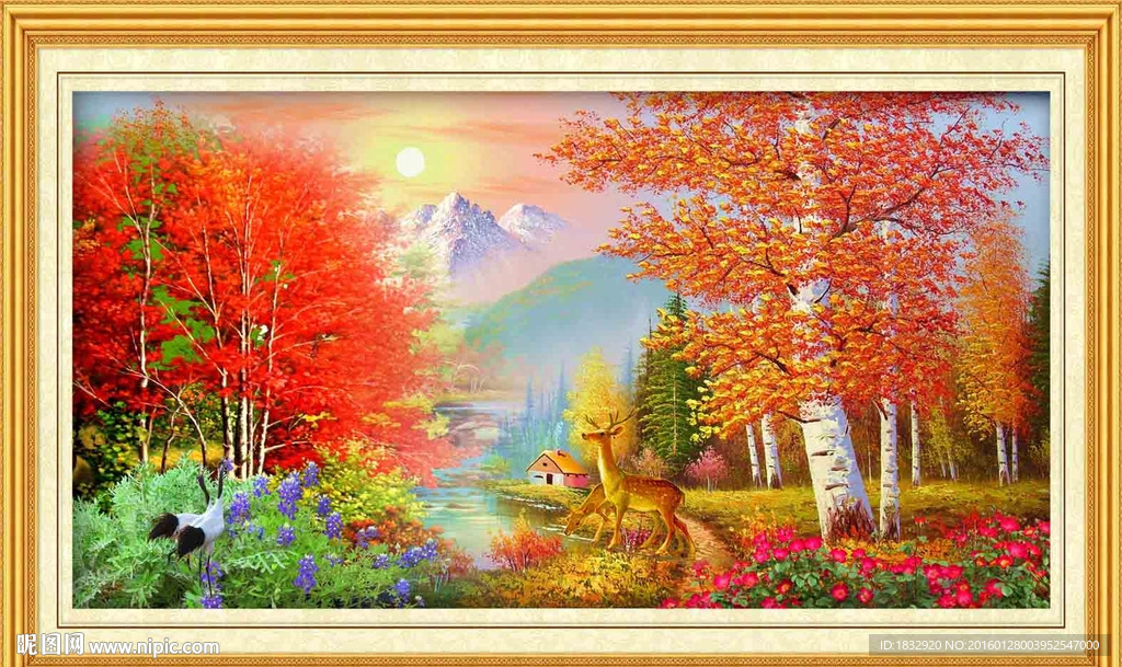 油画山水画